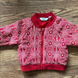 Janie and Jack Red Patterned Kids Jacket